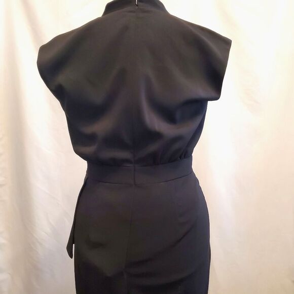 Badgley Mischka Women's Mermaid Dress 6 Black V-Neck Cap Sleeve Evening Gown - Picture 13 of 13